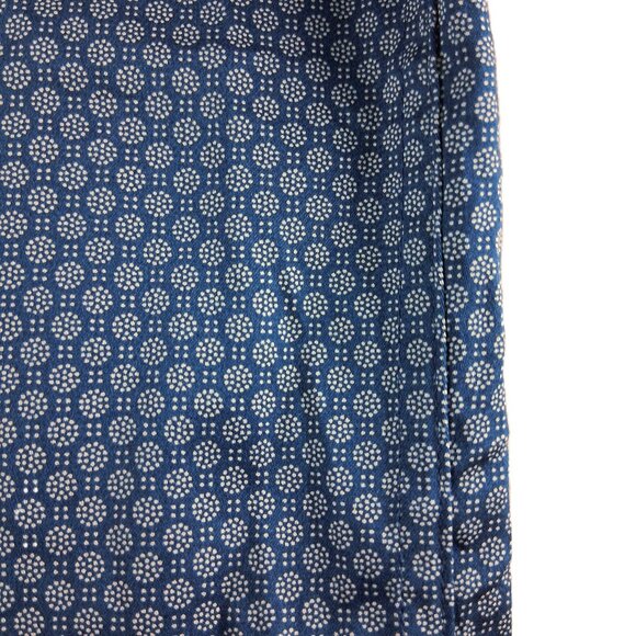 DSTRCT & Row Button Front Short Sleeve Shirt Men's Size XL Tall Navy Polka Dot - Picture 5 of 7
